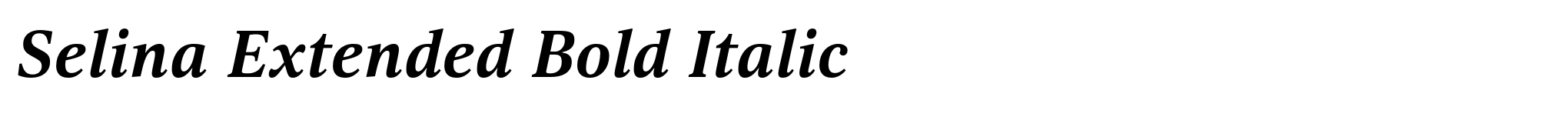 Selina Extended Bold Italic image